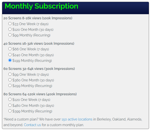 Digifli Advertising Subscriptions